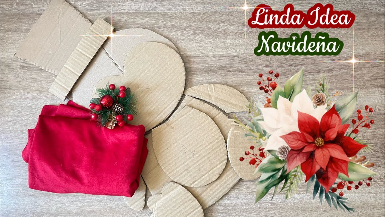 ✨ Mira que bella IDEA NAVIDEÑA 🎄 fácil y económica