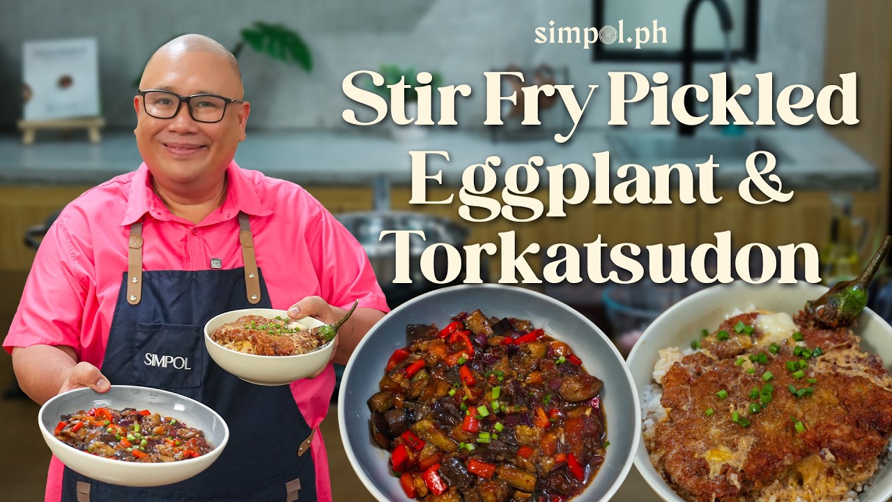 Stir-Fried Pickled Eggplant & Torkatsudon | Filipino-Japanese Fusion