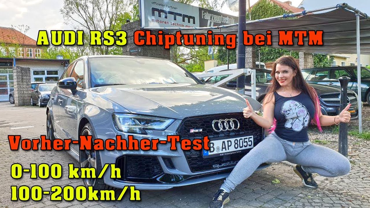 AUDI RS3 MTM Stage1 Vorher/Nachher Test 0-100 , 100-200 465PS