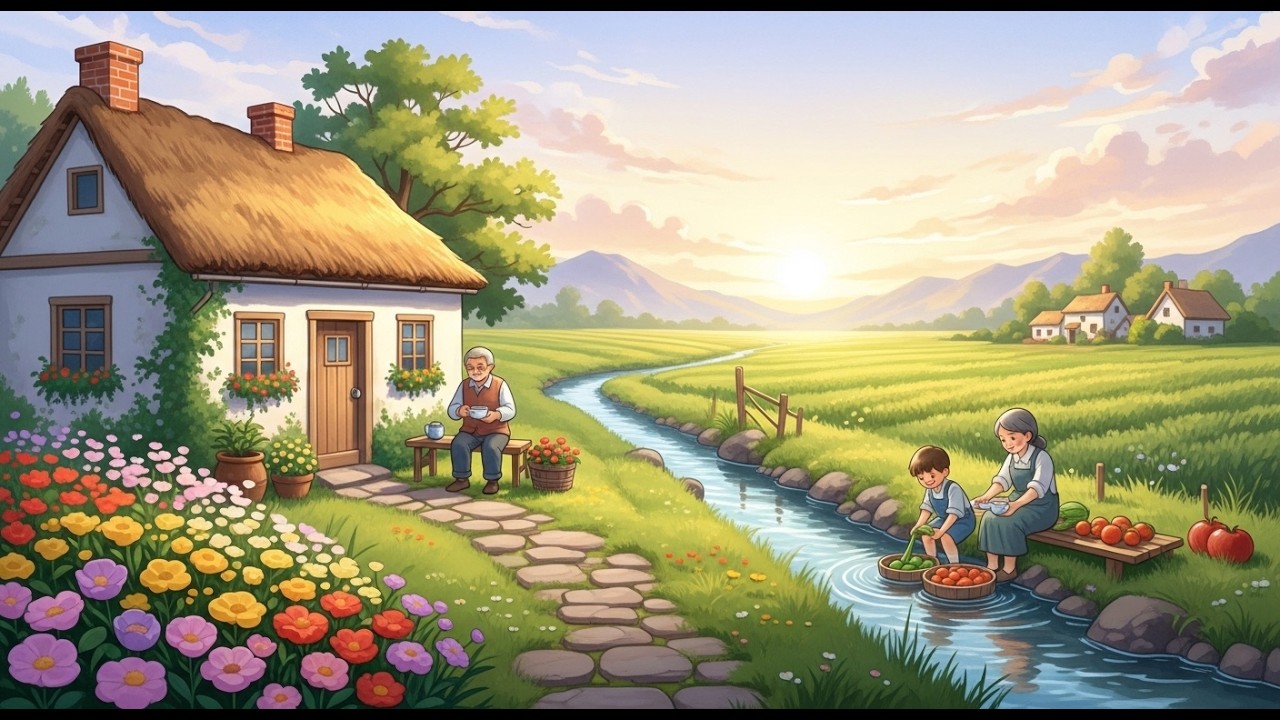 Morning Dew in the Flower Garden  Ghibli-Style Video