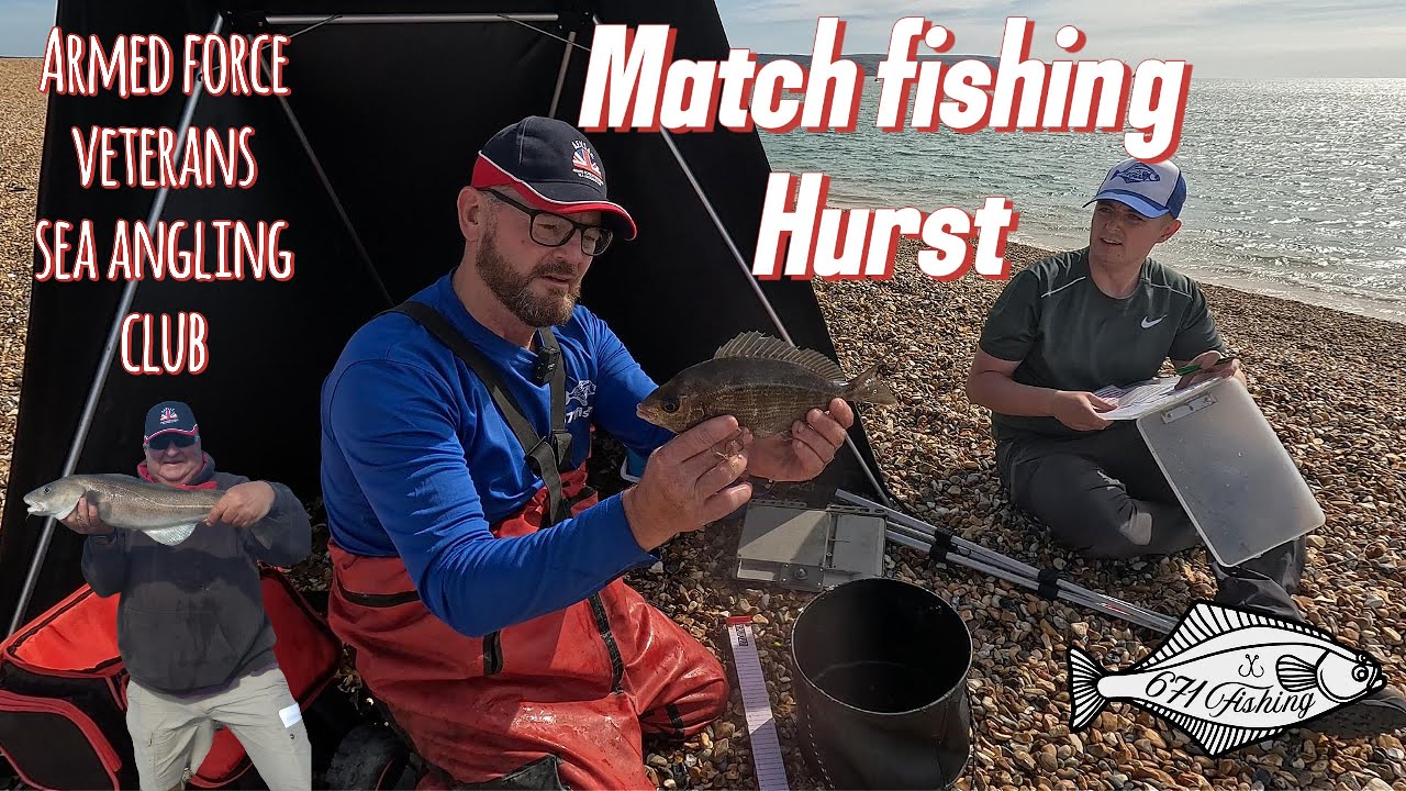 UK Sea Fishing - Match Fishing Hurst Shingle bank - Armed Force Veterans Sea Angling Club Champs 25.