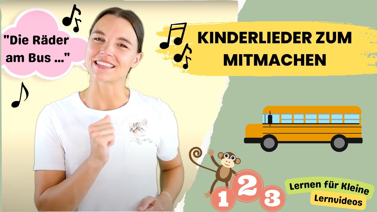 Kinderlieder zum Mitmachen - Lernen für Kleine mit Miss Josi (Lernvideos für Babys und Kleinkinder)