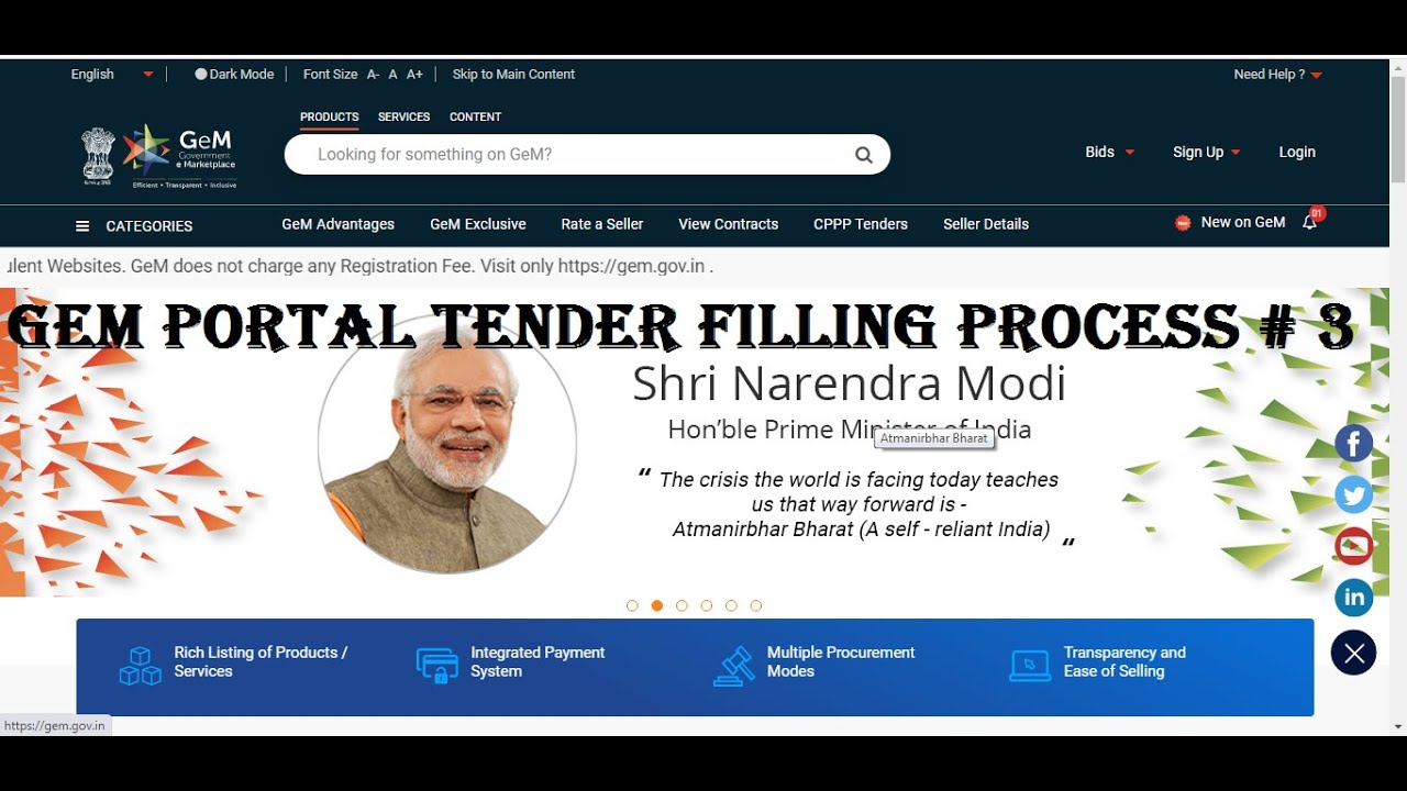 GEM Portal Tender Filling Process #3 How to participate in Bid Gem?