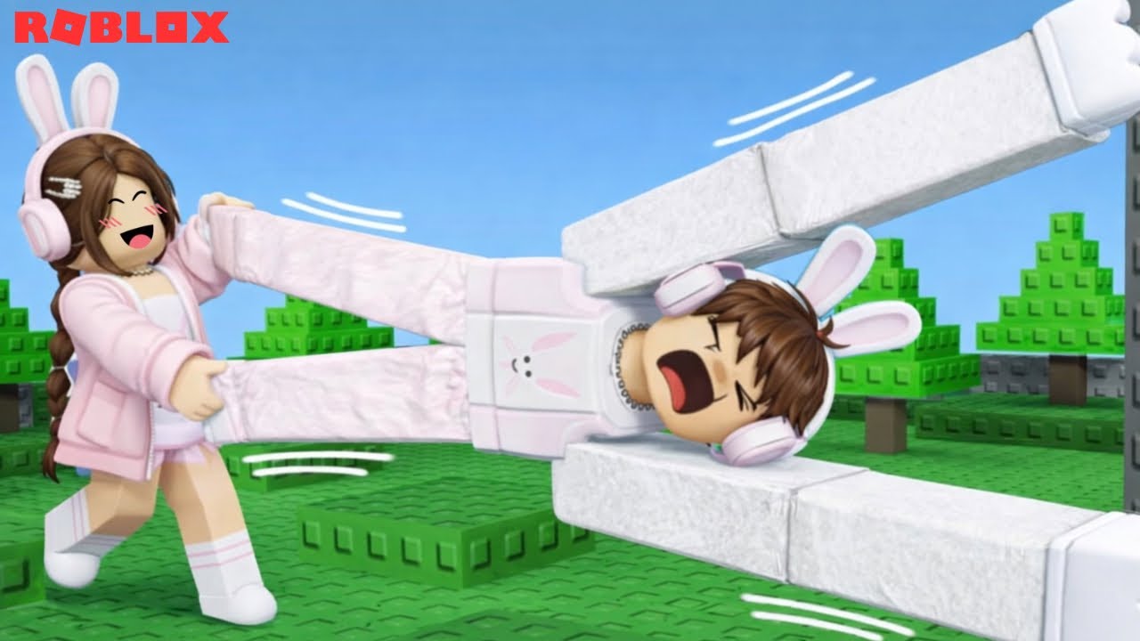 TEMANKU DITARIK SAMPAI JADI KARET DI ROBLOX 🤣 | STRETCH A FRIEND TEAMWORK