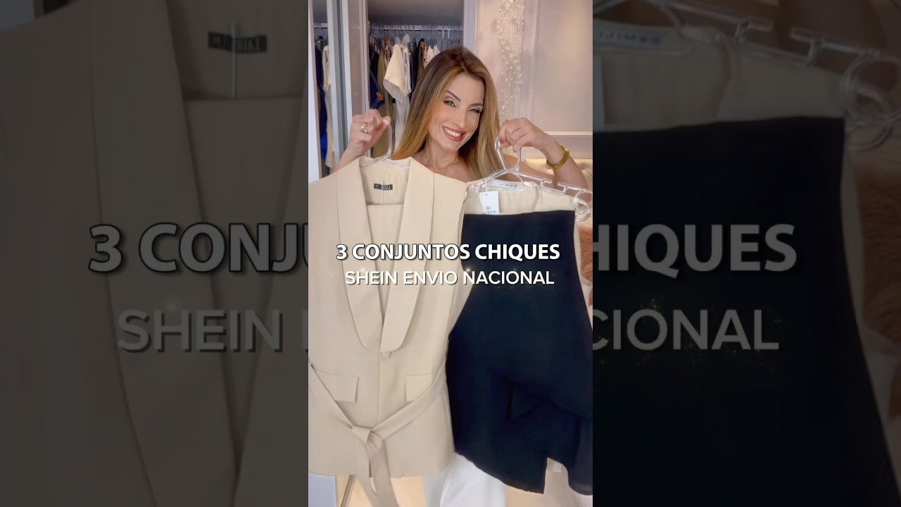 Conjuntos alfaiataria  SHEIN NACIONAL. #SHEIN #sheinfeitonobrasil #looks #conjunto #elegante #moda