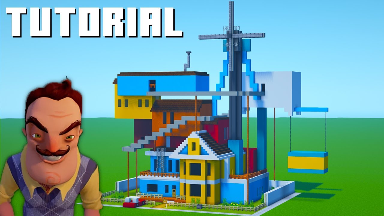 Minecraft Tutorial: How To Make The Hello Neighbour House Original 