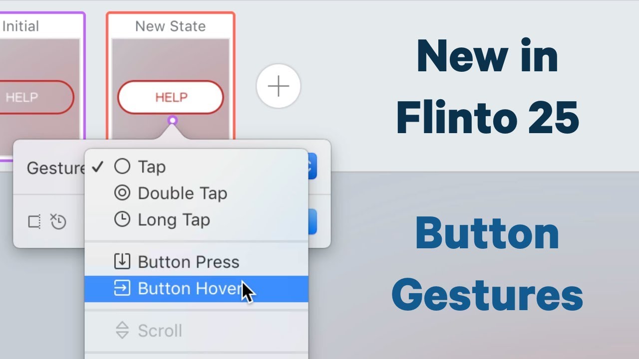 New in Flinto 25 - Button Gestures