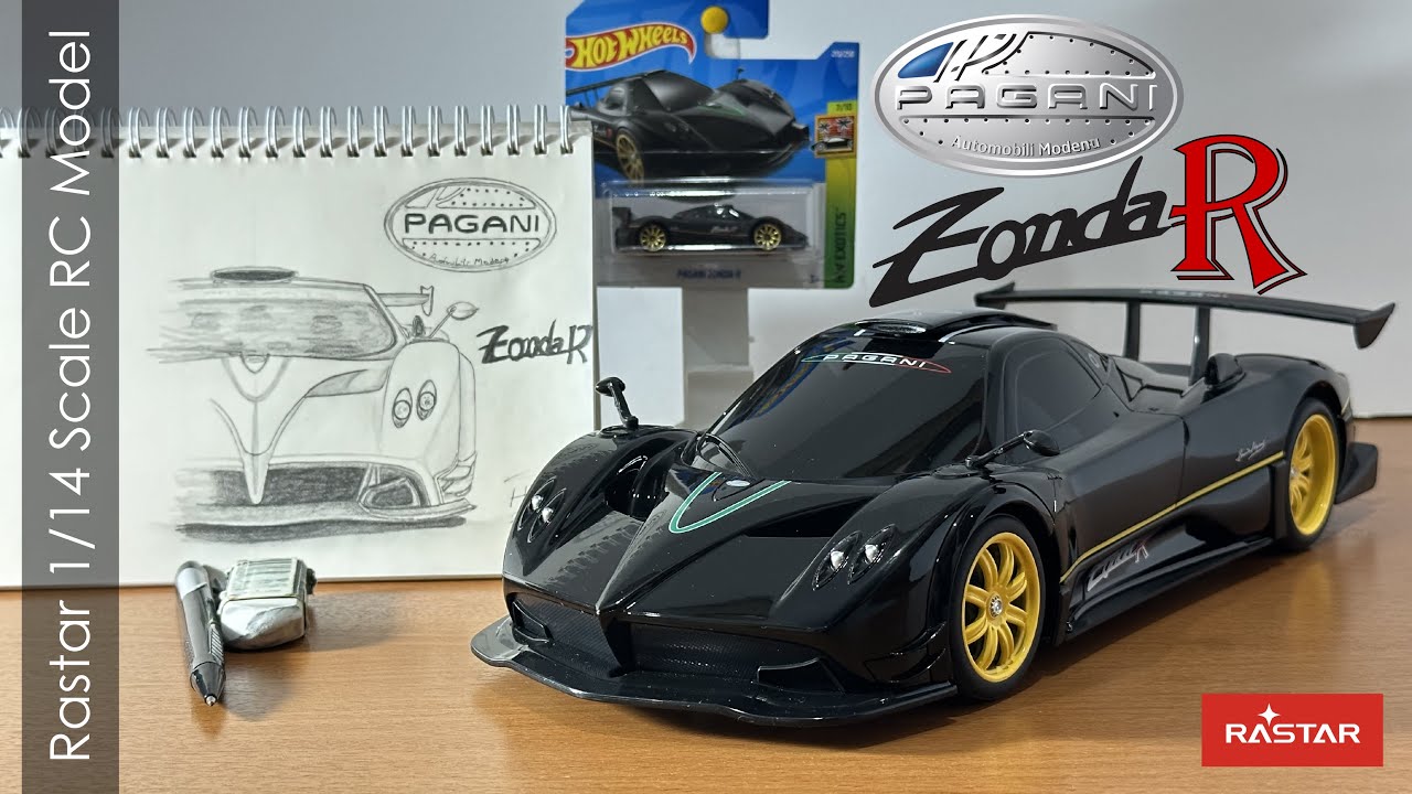 Rastar Pagani Zonda R 1/14 Scale RC Model, Hot Wheels Pagani Zonda R 1/64 Scale Models