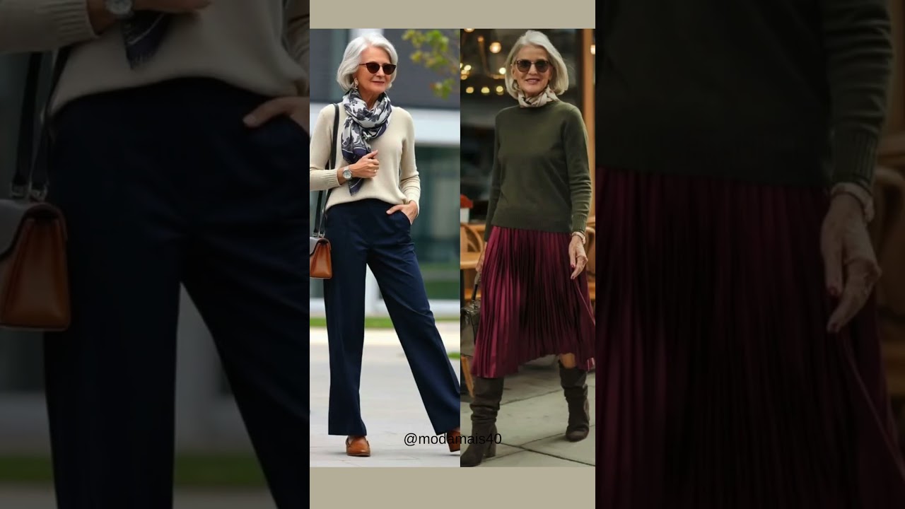 looks mulheres mais 60#moda  #modamais40anos