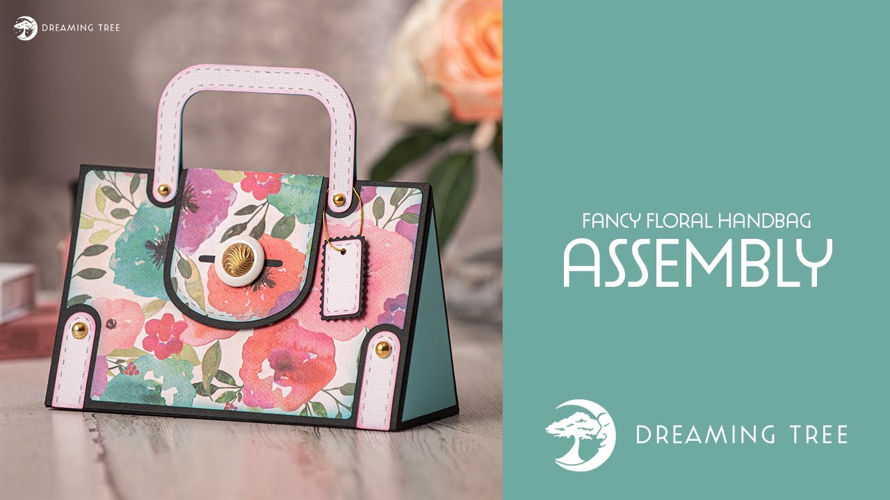 SVG File - Fancy Floral Handbag - Assembly Tutorial (For Cricut, Silhouette, and ScanNCut)