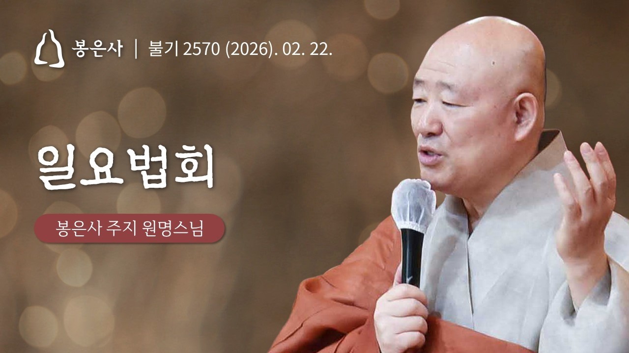 봉은사 사시불공, 일요법회(2026.02.22.)
