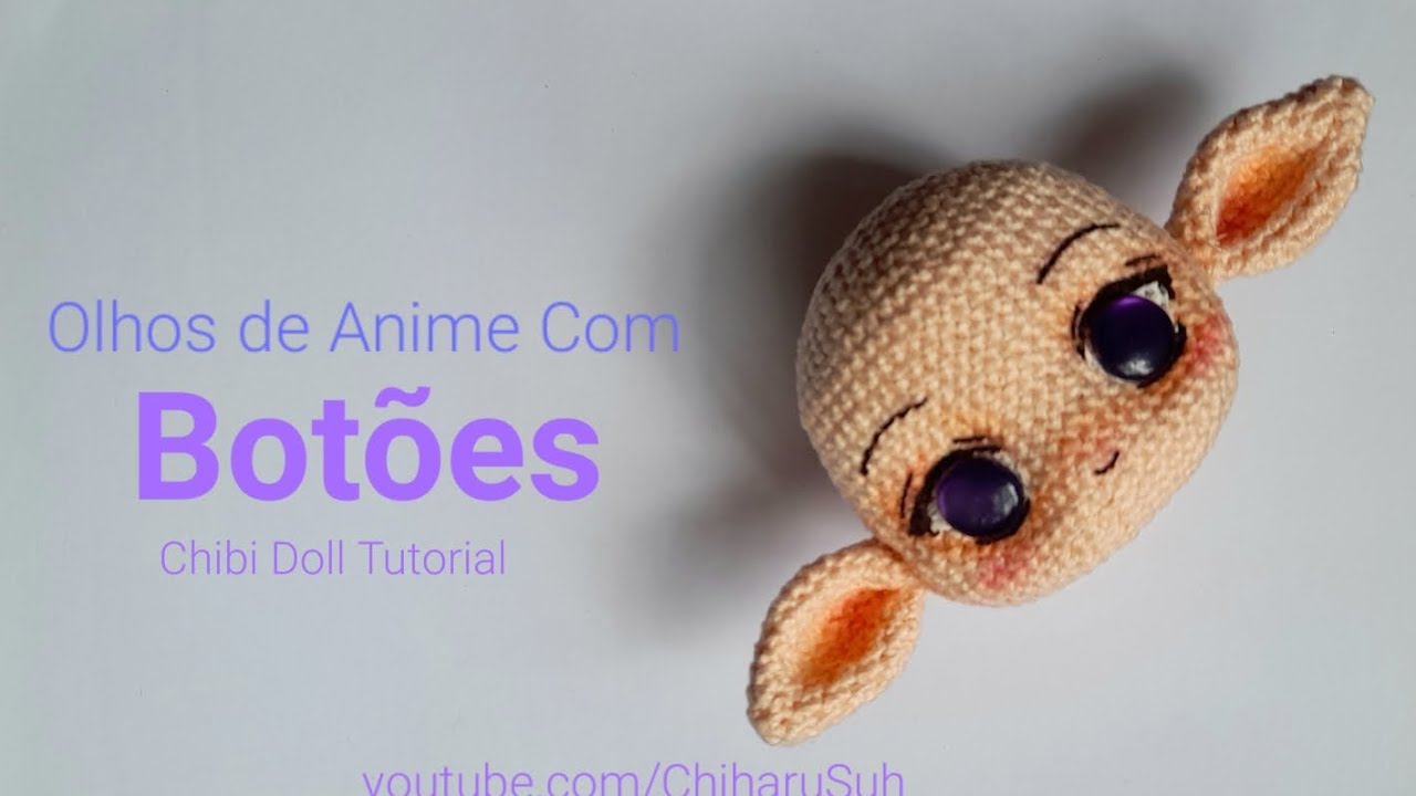 Como Fazer Olhos De Anime Usando Botões | Chibi Doll | Chiharu Suh