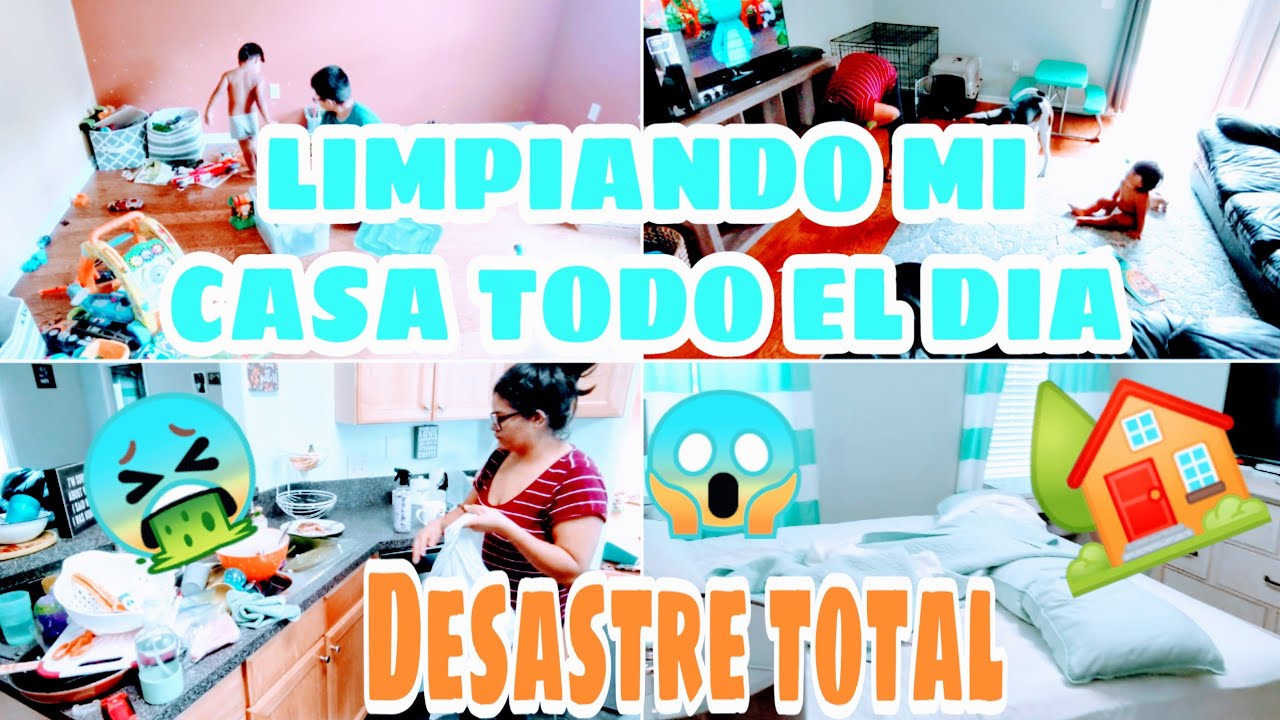 🏡LIMPIANDO TODO EL DIA MI CASA🏡 - Desastre total 😱🤮  Motivate a limpiar conmigo😉