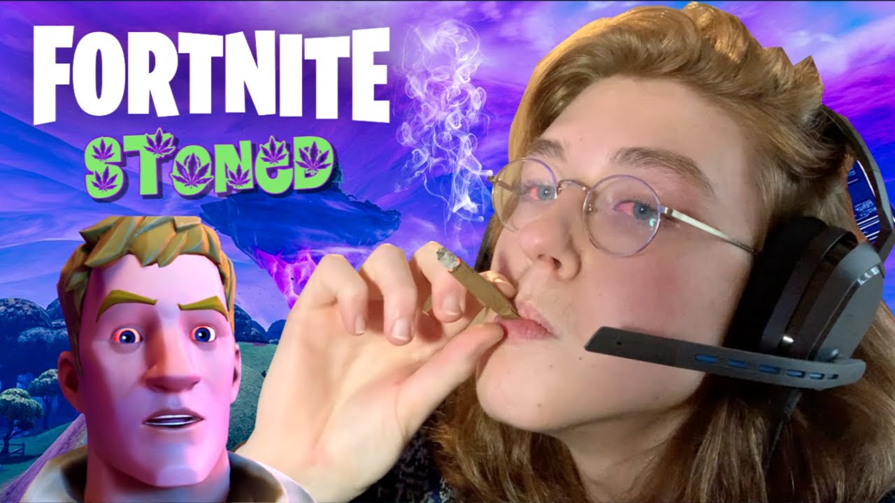 smoking a blunt while playing Fortnite