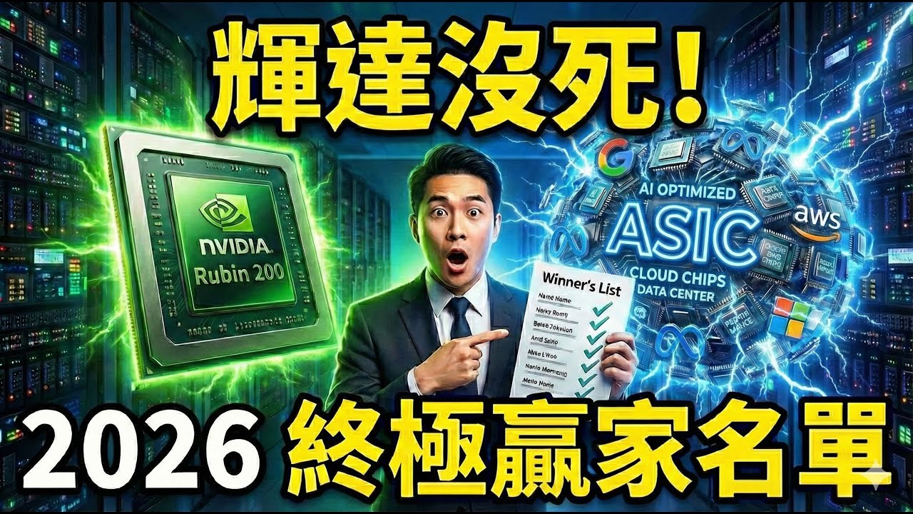 AI ASIC 將取代輝達(NVDA)？別傻了！2026 晶片戰真正贏家是「這 4 檔」台股供應鏈（世芯/台積電/創意/聯發科），散戶別再看錯重點！