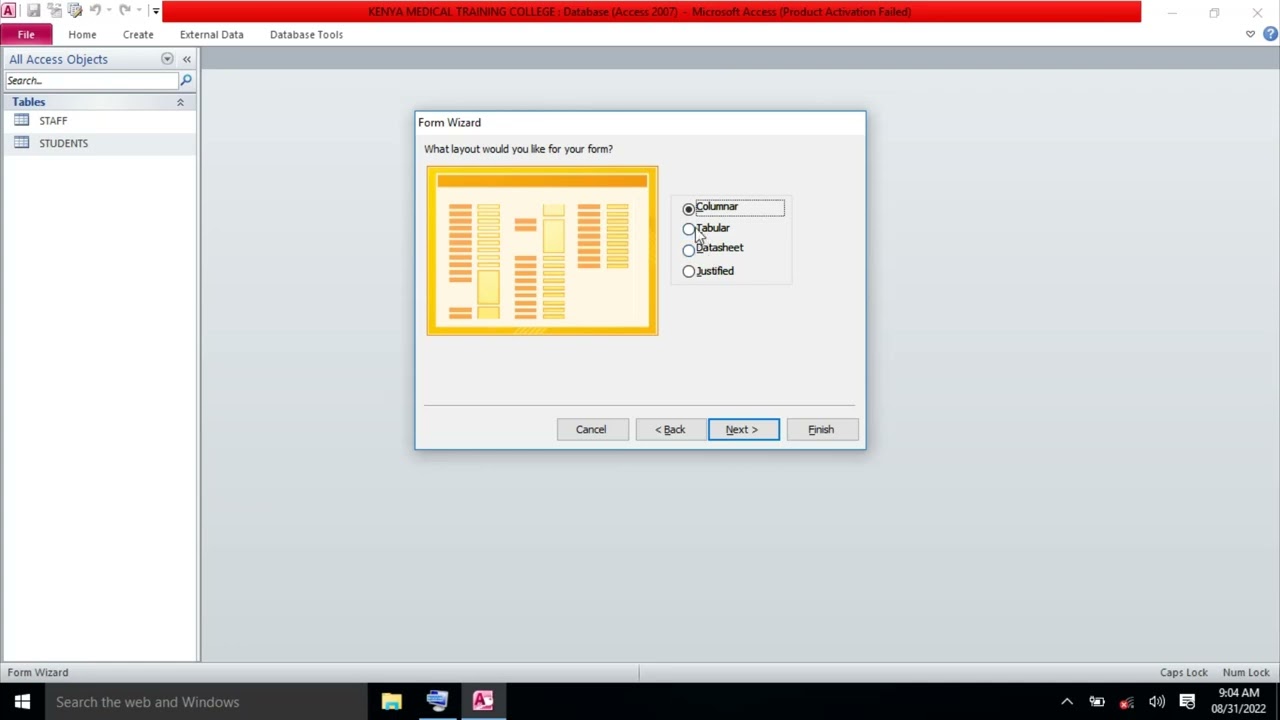 Video Lesson 2 | Microsoft Access: How to design and create database Forms