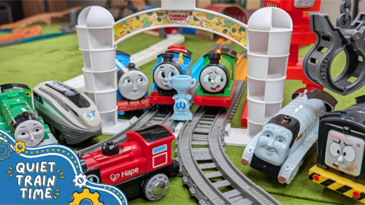 Is Percy the Fastest Train? 🏆 Thomas, BRIO, Hape, Plarail RACE Showdown (No Talking)