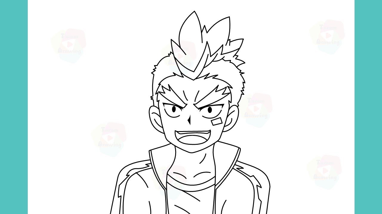 how to draw yugo nansui from beyblade drawing