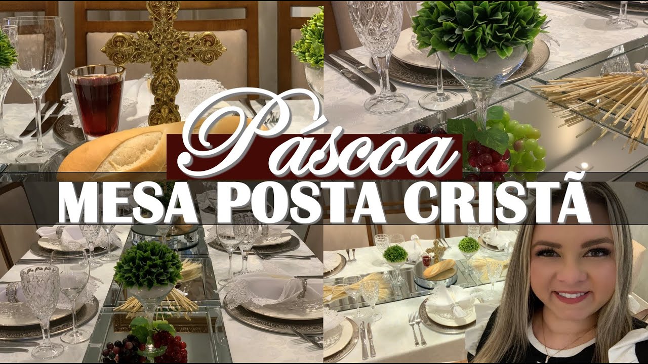 MESA POSTA DE PÁSCOA NA TEMÁTICA RELIGIOSA