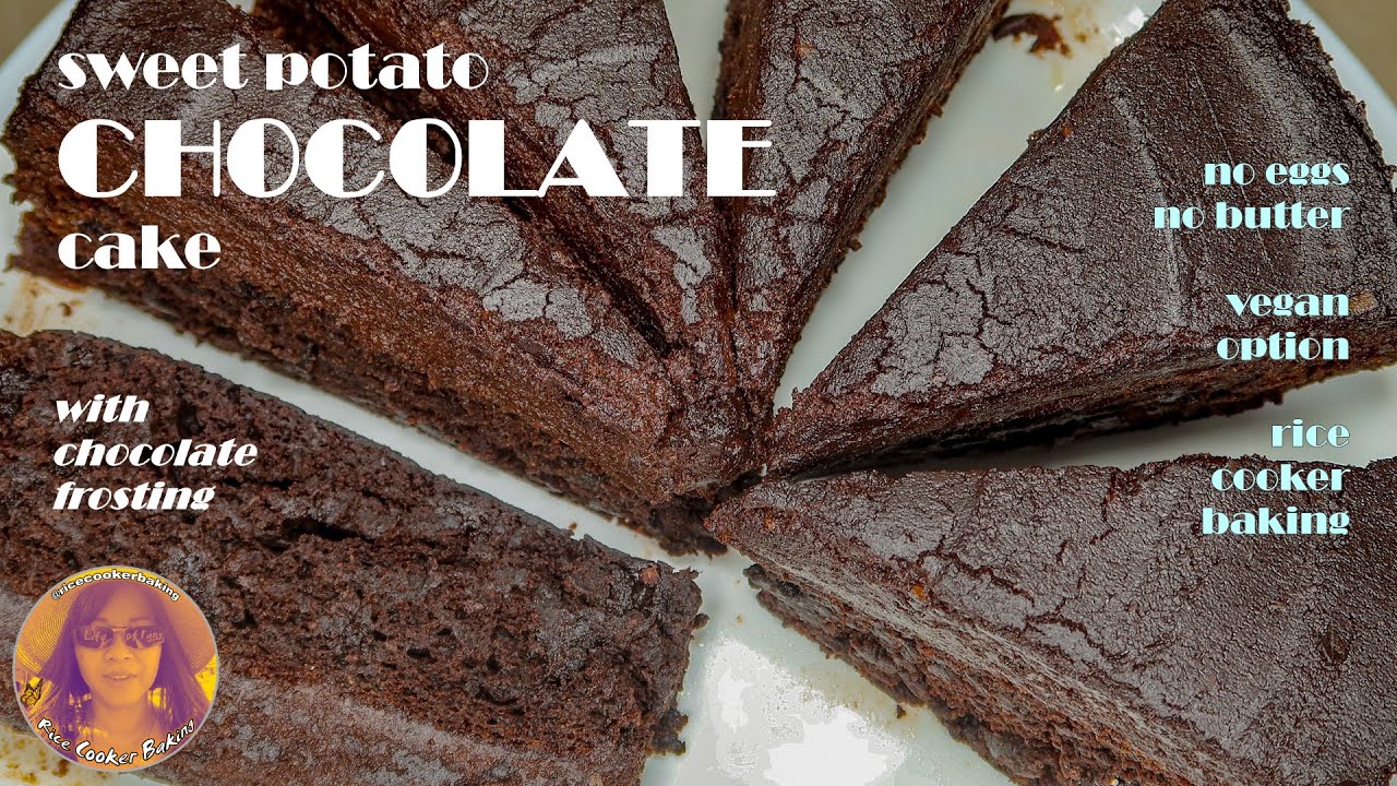 Sweet Potato Chocolate Cake Recipe From Scratch | with Chocolate Frosting | EASY RICE COOKER CAKES
