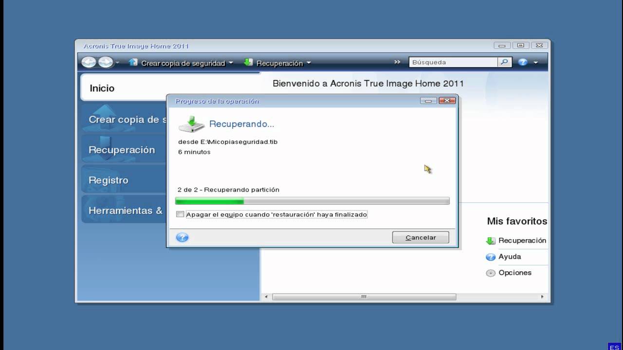 CREA UNA IMAGEN DE TU DISCO DURO CON ACRONIS TRUE IMAGE 11 Parte 2
