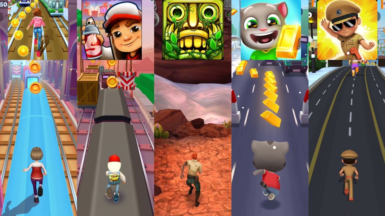 Subway Surfers 🆚 Temple Run 2 🆚 Temple Run 🆚 Talking Tom Gold Run 🆚 Little Singham