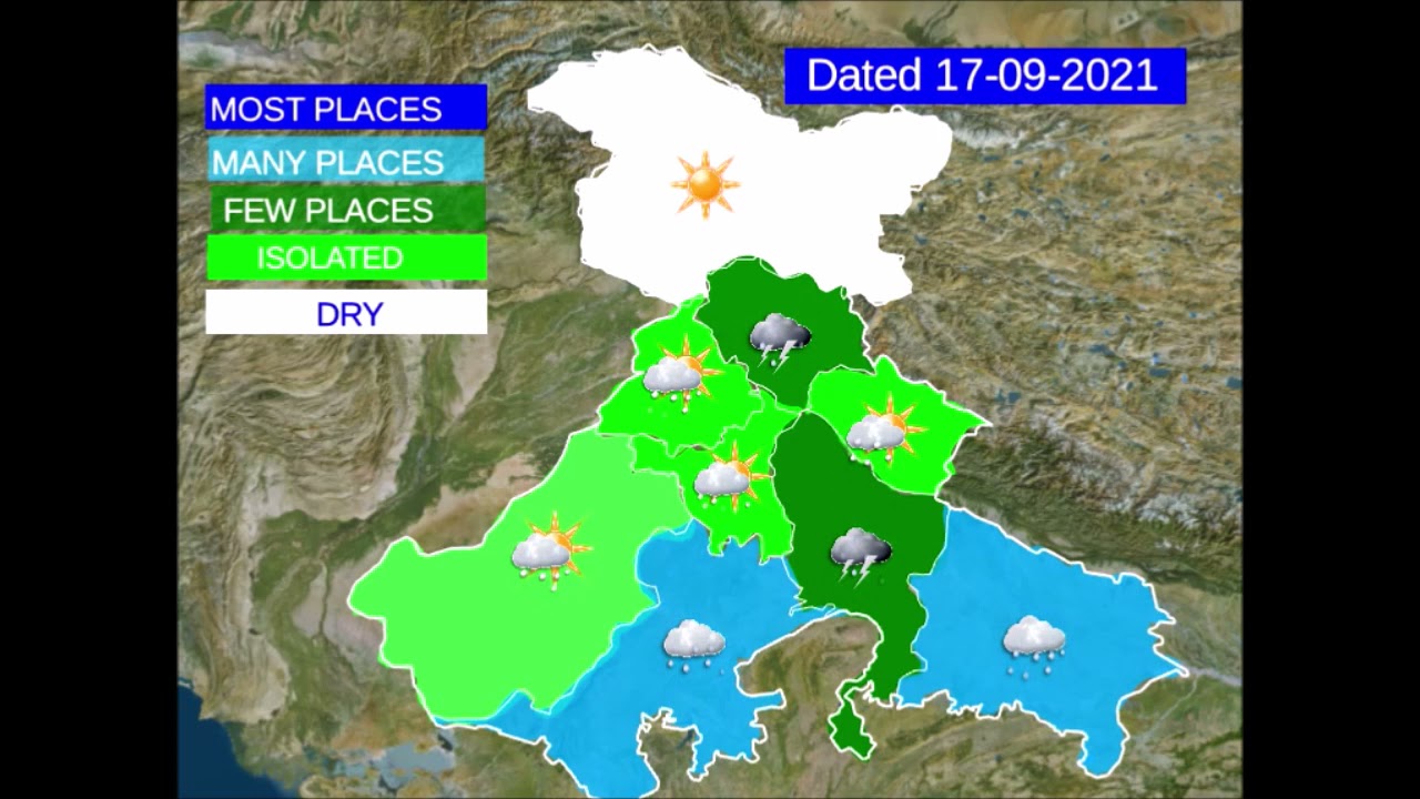 Weather Forecast and Warning Video for next 24 hours Dated 17.09.2021