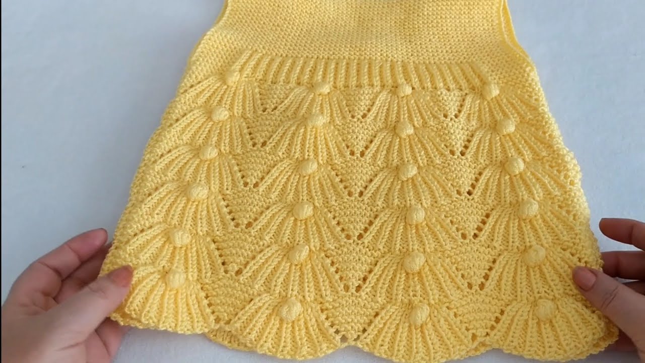 2 Yaş Süpürge Modeli Yelek  #crochet #patchwork #sweater