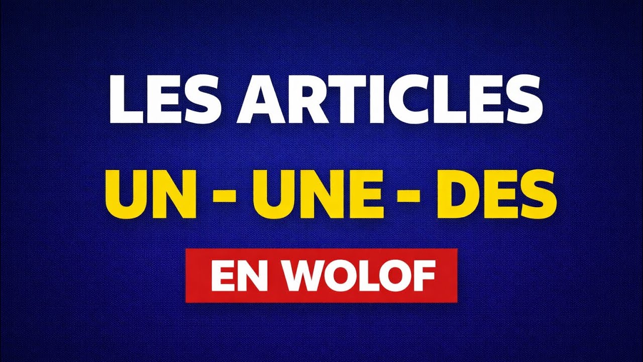Apprendre facilement les articles indéfinis : un, une, des (EN WOLOF🇸🇳)