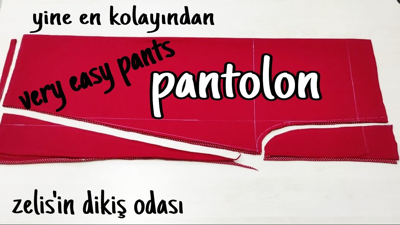 Çok kolay pantolon kesimi ve dikimi/very easy trousers cutting and sewing/zelis'in dikis odası