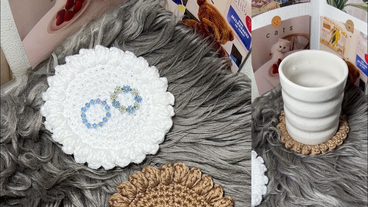 Crochet Bubble Coaster / Jewelry Tray Tutorial | Tatakan Rajut