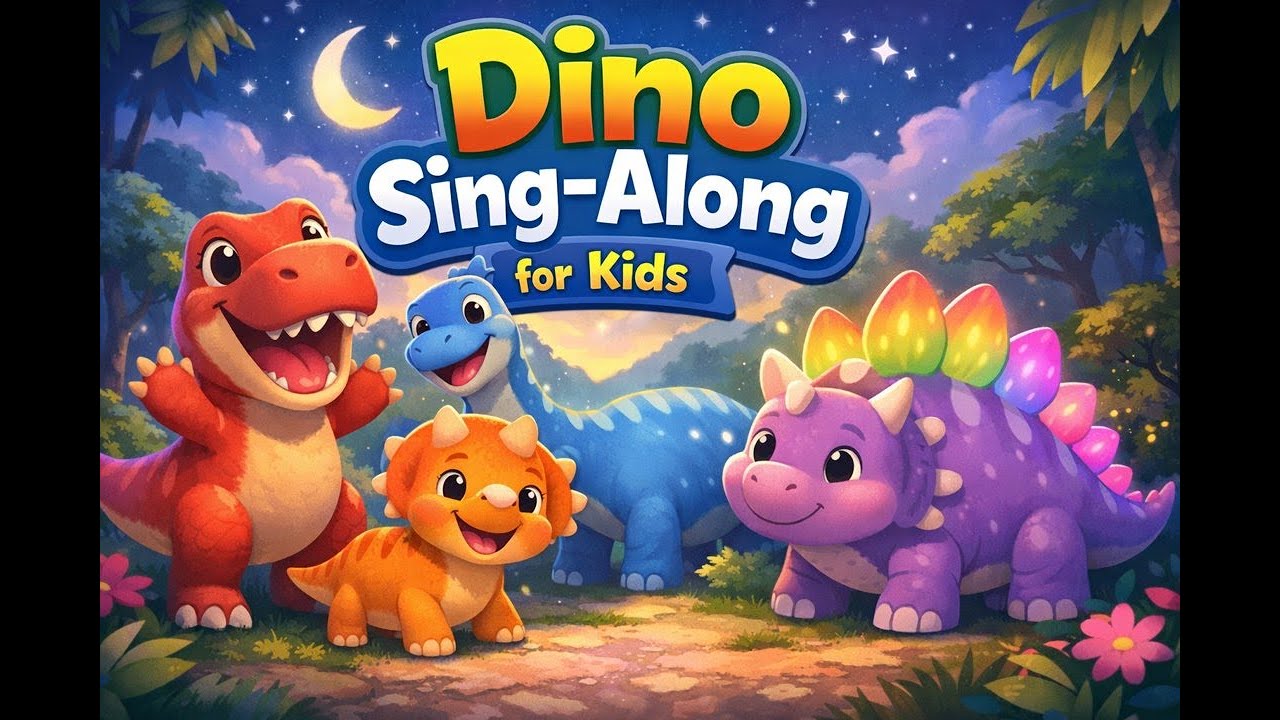 🦕 Dino Sing-Along for Kids | 5-Minute Bedtime & Fun Dinosaur Stories