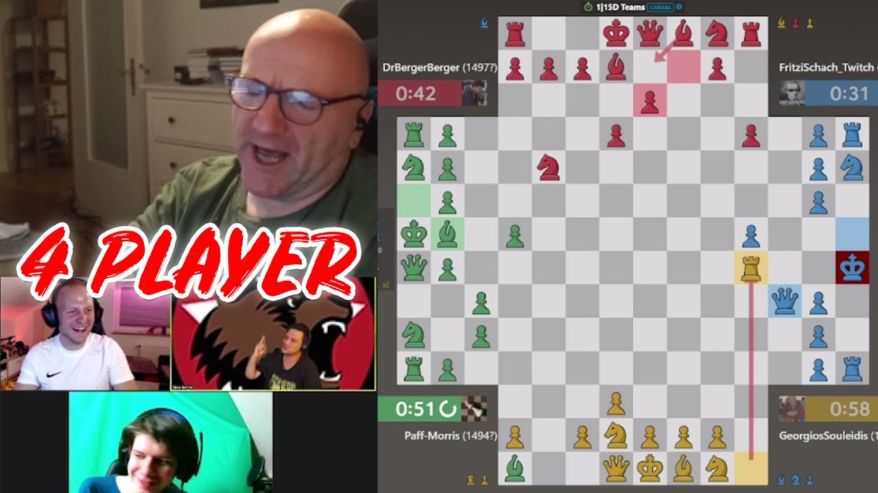 TBG spielt Vierspielerschach mit Fritzi, Paff-Morris und Steve Berger