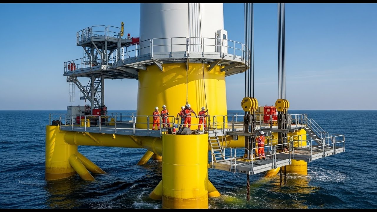 inside a giant offshore wind tower assembly factory (full process)