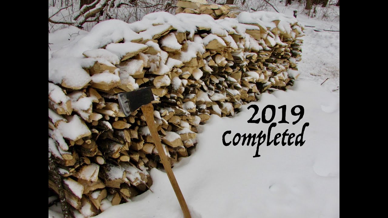 2019 Axe Cordwood Challenge -Completed Stack