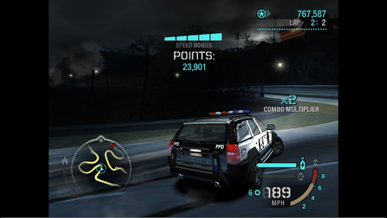 NFS Carbon Drift | Fortuna Heights | 2 laps Palmont PD3 (keyboard)