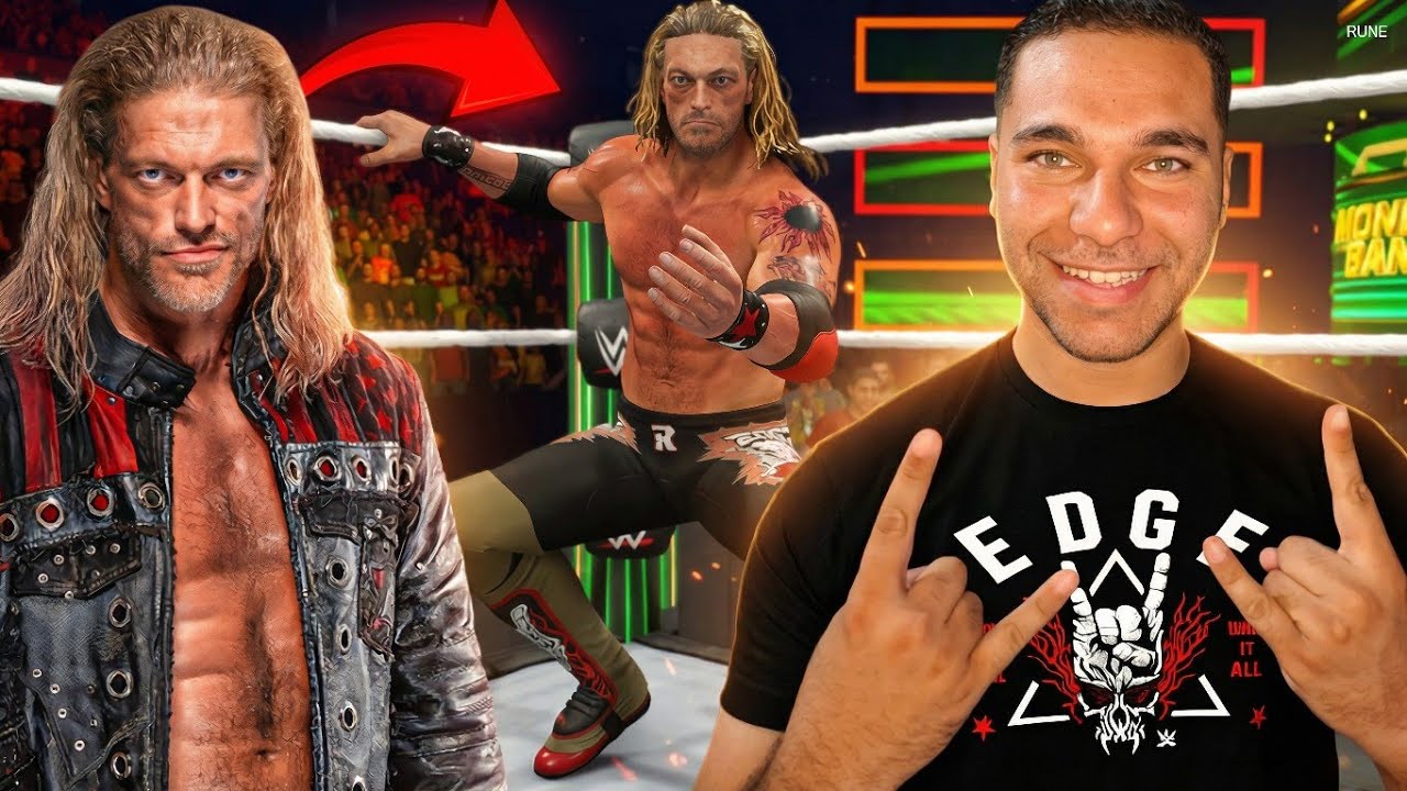 ايدج ضد 20 مصارع علي لقب الاتحاد في لعبة WWE2K25 🔥🤘🤘