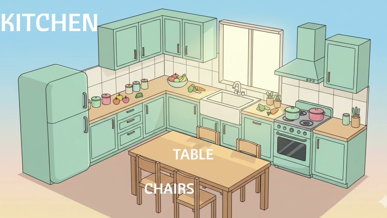 Easy English: My Home – Rooms and Things (A1 Level)