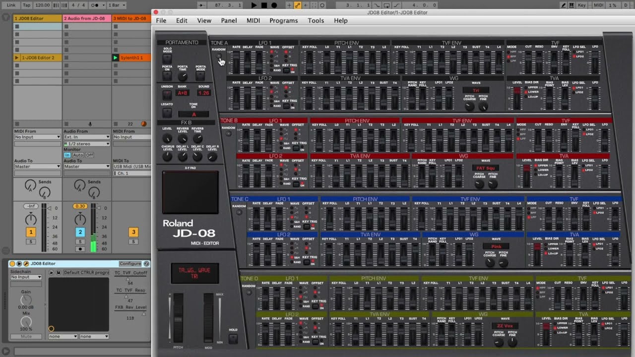 Roland JD-08 Editor and Controller  / VST and Standalone Version