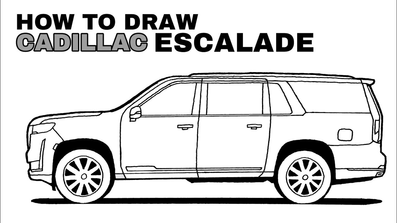 How To Draw A Cadillac Escalade SUV Step By Step