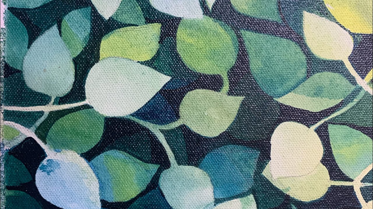 Negative painting/ how to do negative painting with acrylic paints