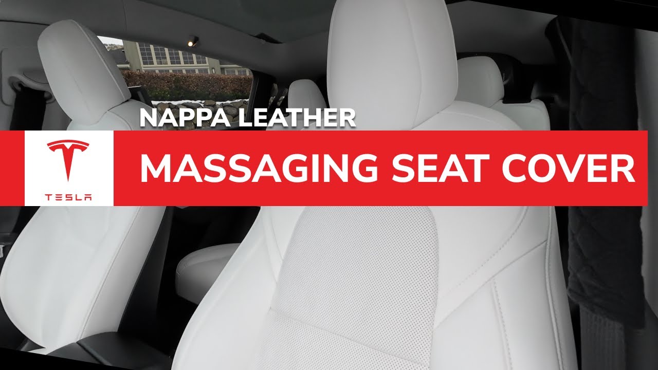 OEM-look massaging seat covers for Tesla Model 3 & Y