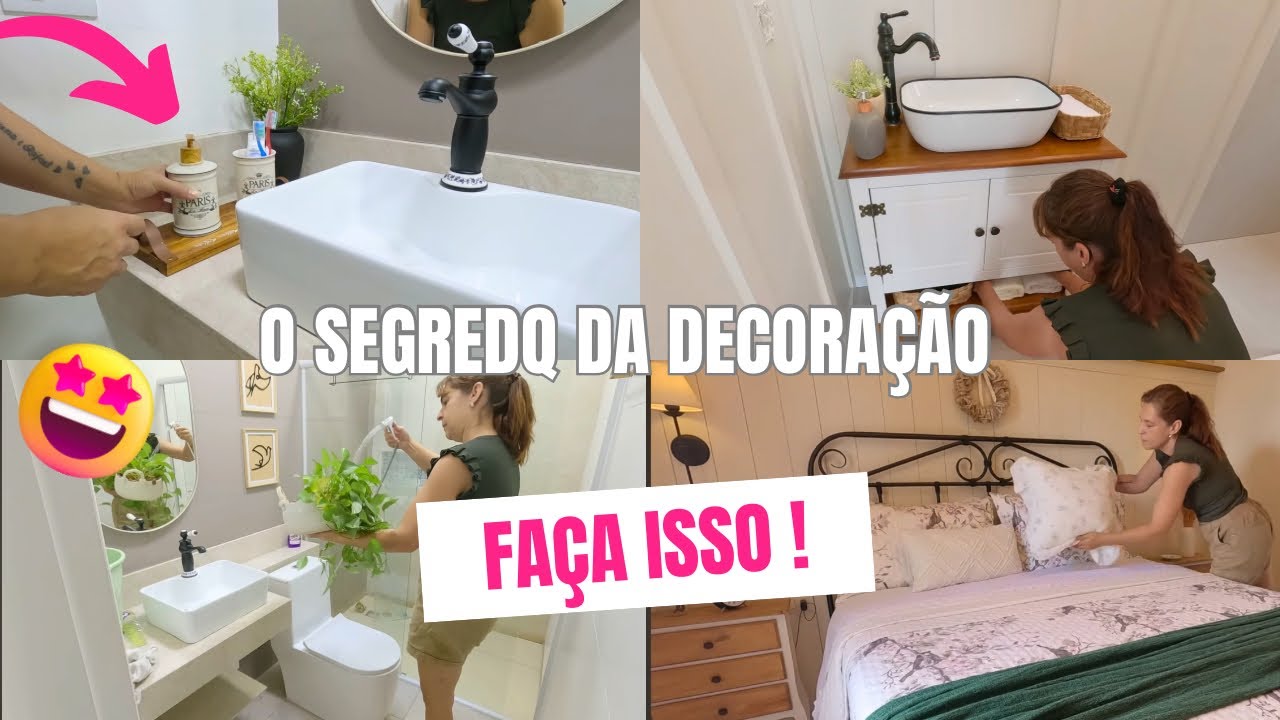 IDEIAS E DICAS SIMPLES PARA BANHEIRO PEQUENO+QUARTO DECORADO FICOU UM SONHO!
