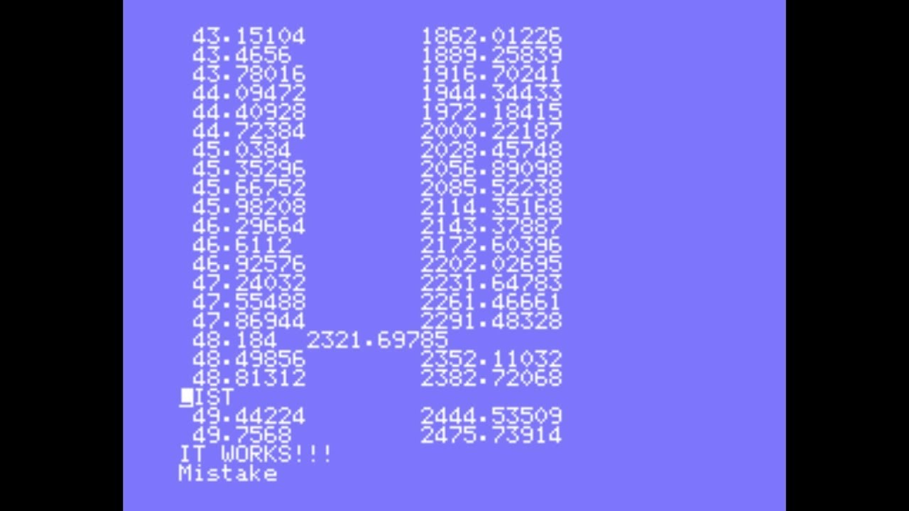 MTX 512 [BASIC test] (1983) Memotech Ltd