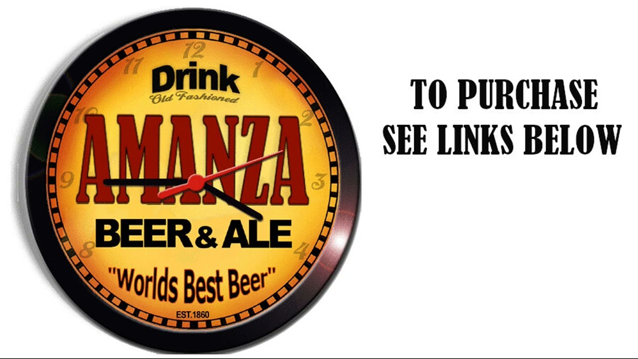 AMANZA BEER ALE WALL CLOCK