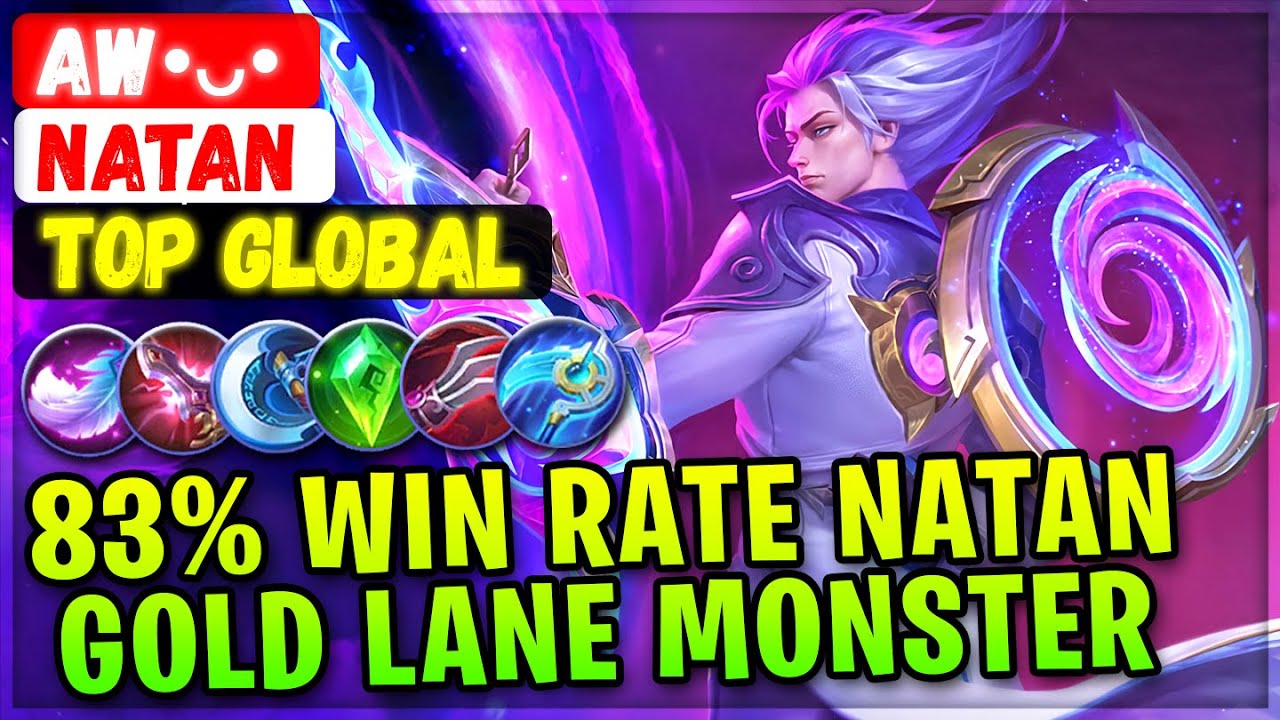 83% Win Rate Gold Lane Monster Natan [ Top Global Natan ] A̶W̶•ᴗ• - Mobile Legends Emblem And Build