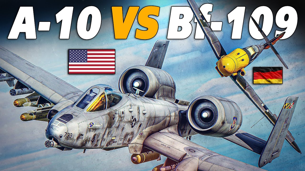США против Германии | Воздушный бой A-10 Warthog против Bf-109 | Цифровой боевой симулятор | DCS |