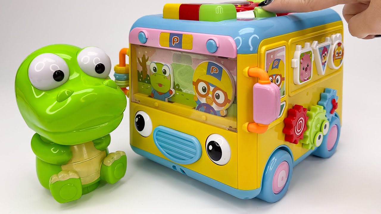 [toy asmr] Pororo School Bus Car Playset 뽀로로 버스 장난감 | Satisfying Unboxing