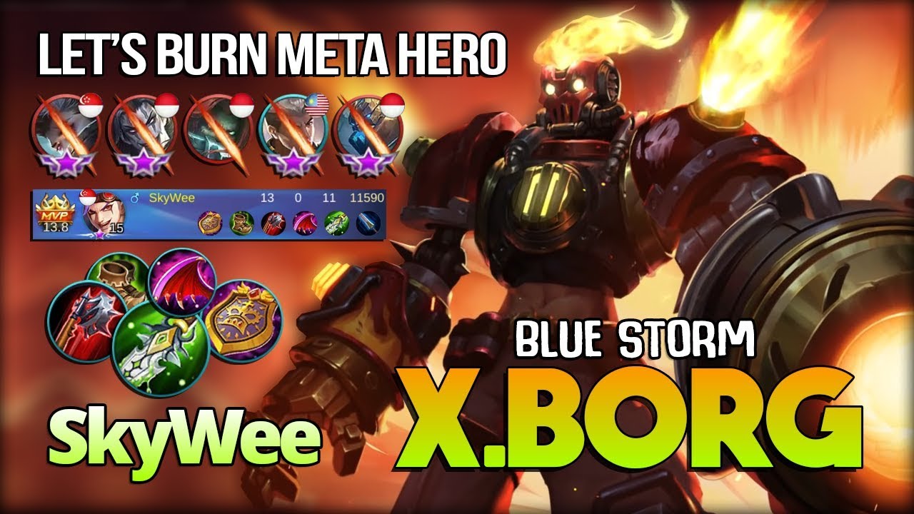 Immortal BLUE STORM X.Borg! No One Can Kill Him!! by SkyWee ~ Mobile Legends