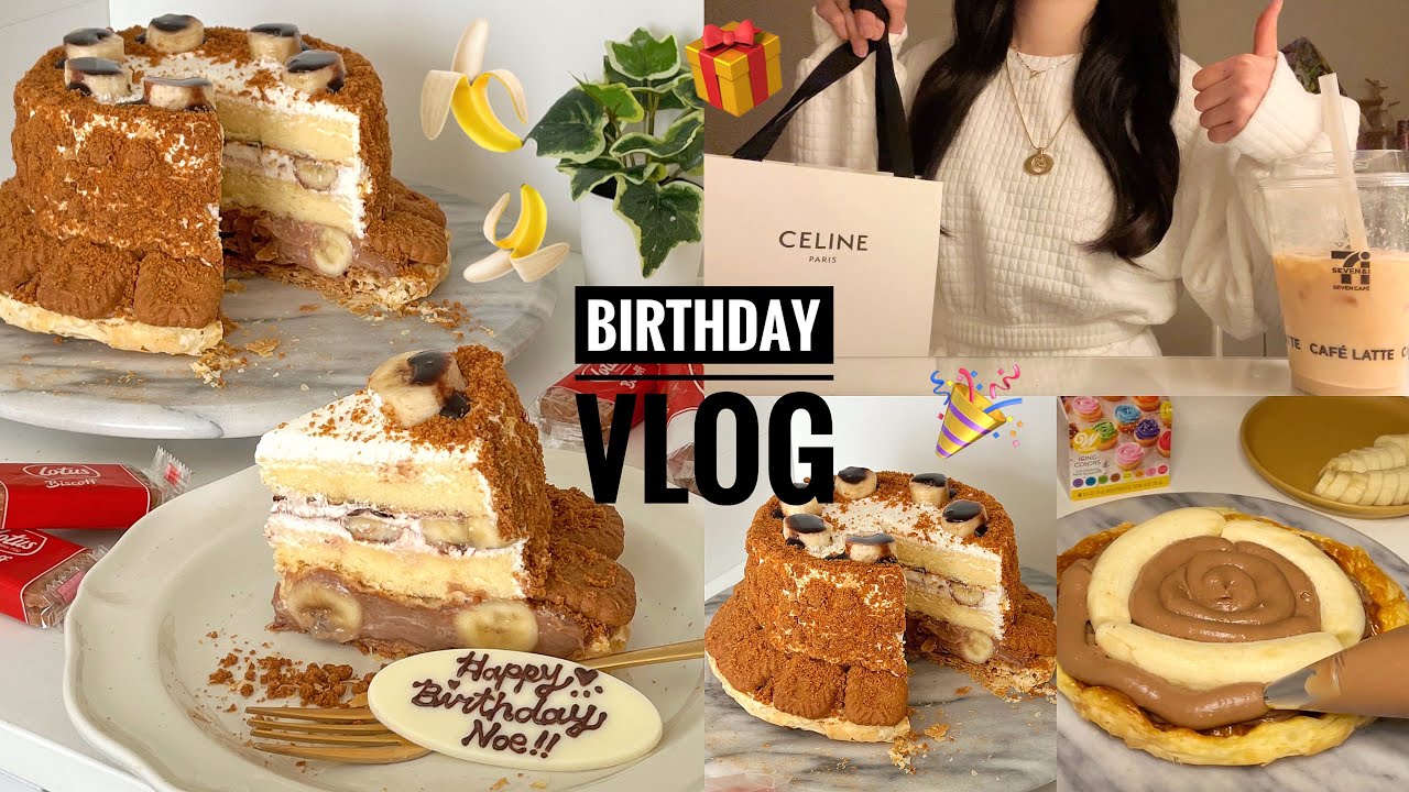 \誕生日ケーキ/チョコバナナショートパイを仕込んでお姉ちゃんをお祝い!!👩🏻‍🍳大苦戦回🌀🌟